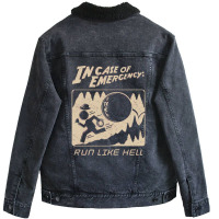 Indy Case Of Emergency Music Vintage Unisex Sherpa-lined Denim Jacket | Artistshot