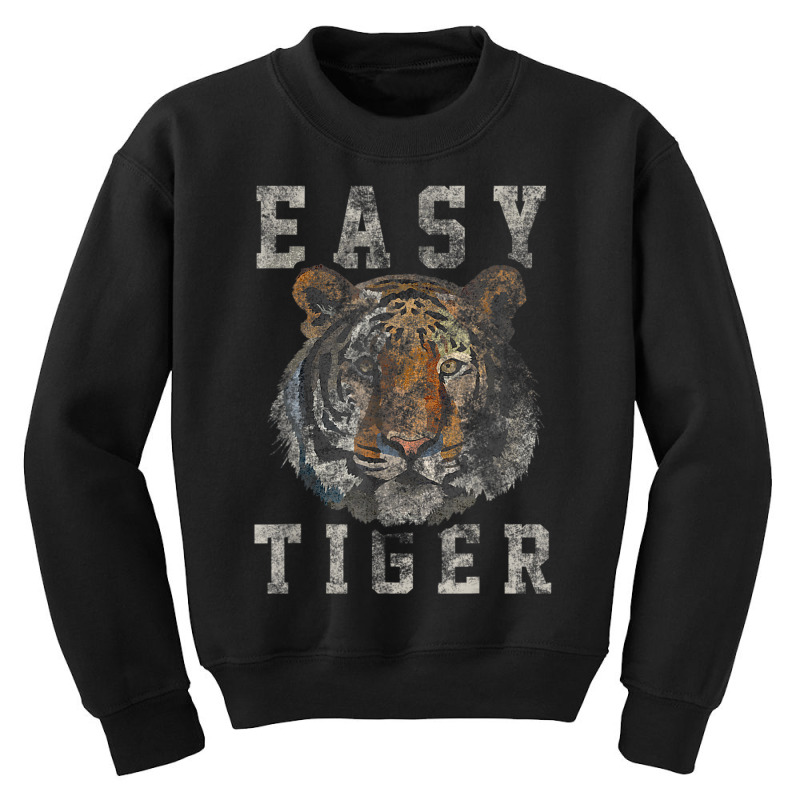 Trending Easy Tiger Distressed Casual-chic Youth Sweatshirt by femalesbaubles | Artistshot