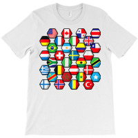 World Map Of Flags Globe Atlas, Flags Of The World Gift T Shirt T-shirt | Artistshot