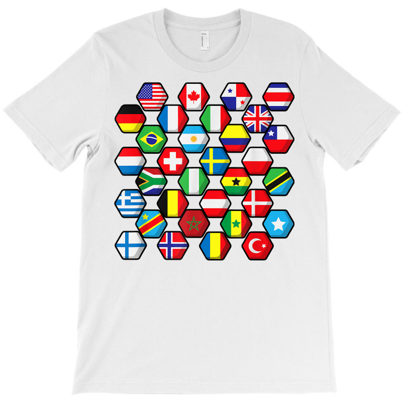 World Map Of Flags Globe Atlas, Flags Of The World Gift T Shirt T-shirt | Artistshot