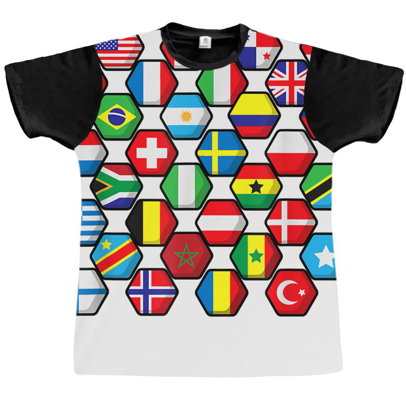 World Map Of Flags Globe Atlas, Flags Of The World Gift T Shirt Graphic T-shirt | Artistshot