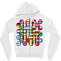 World Map Of Flags Globe Atlas, Flags Of The World Gift T Shirt Zipper Hoodie | Artistshot