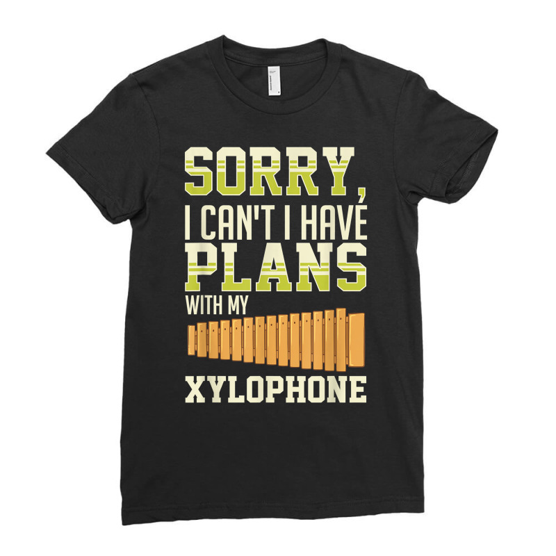 Xylophone Music Instrument Notes Player Glockenspiel T Shirt Ladies Fitted T-Shirt by noelenedh2mar | Artistshot