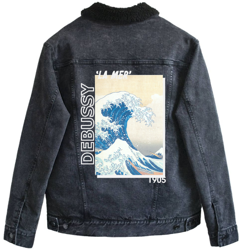 Twoset Violin   Debussy La Mer 1905 Unisex Sherpa-Lined Denim Jacket by kammilsarpon | Artistshot