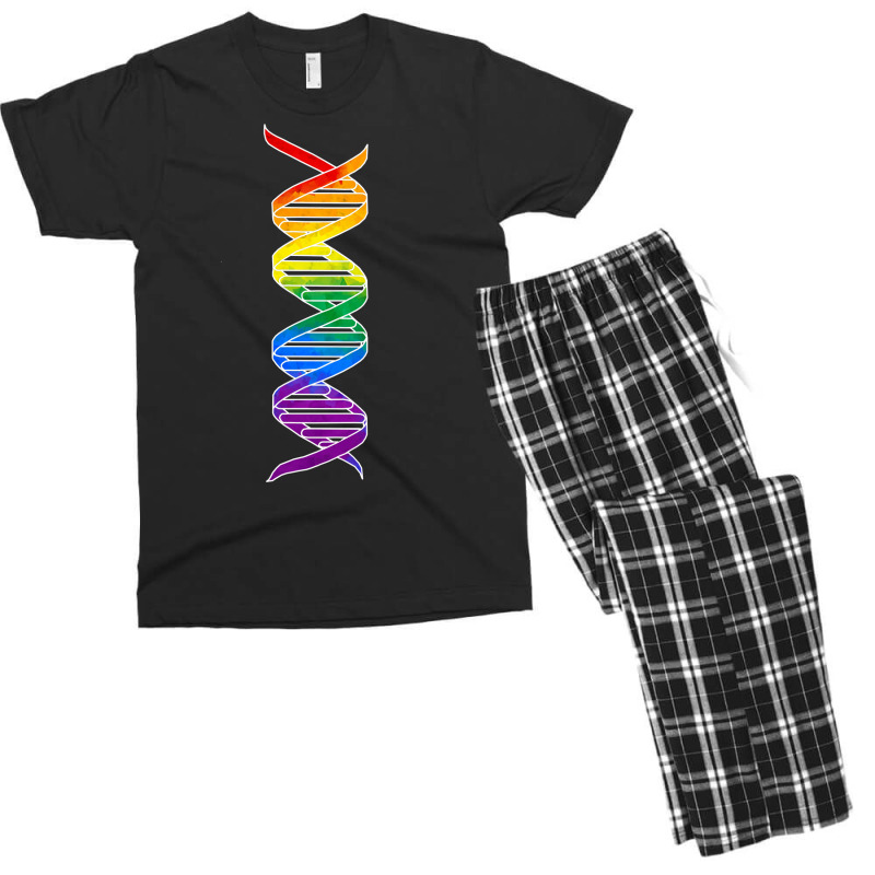 Rainbow Double Helix Classic Men's T-shirt Pajama Set | Artistshot