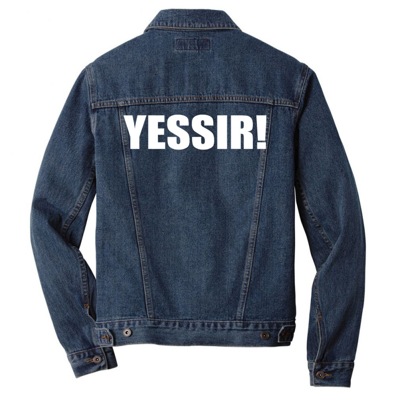 Yessir  Slang Yes Sir Men Denim Jacket | Artistshot