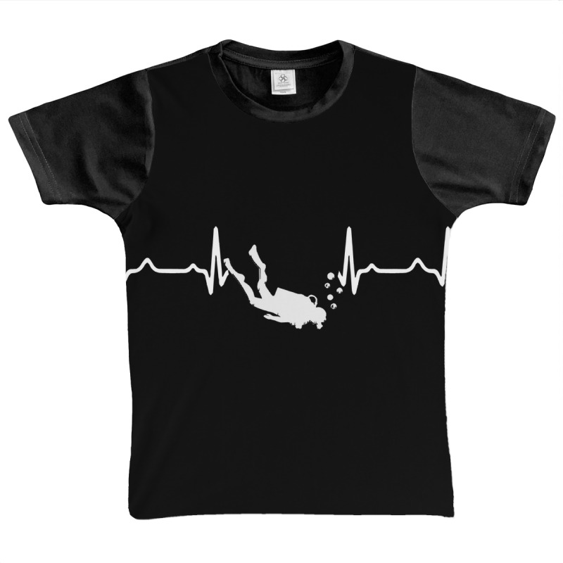 Funny Heartbeat Scuba Diving Lover Birthday Gift Idea Scuba Diver Nurs Graphic Youth T-shirt | Artistshot