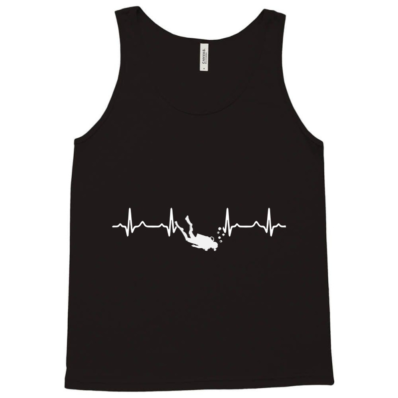 Funny Heartbeat Scuba Diving Lover Birthday Gift Idea Scuba Diver Nurs Tank Top | Artistshot