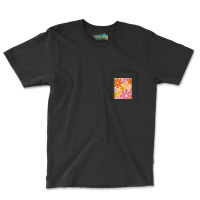 Retro 60s 70s Flowers  Vintage Style Floral Pattern In Thulian Pink, O Pocket T-shirt | Artistshot