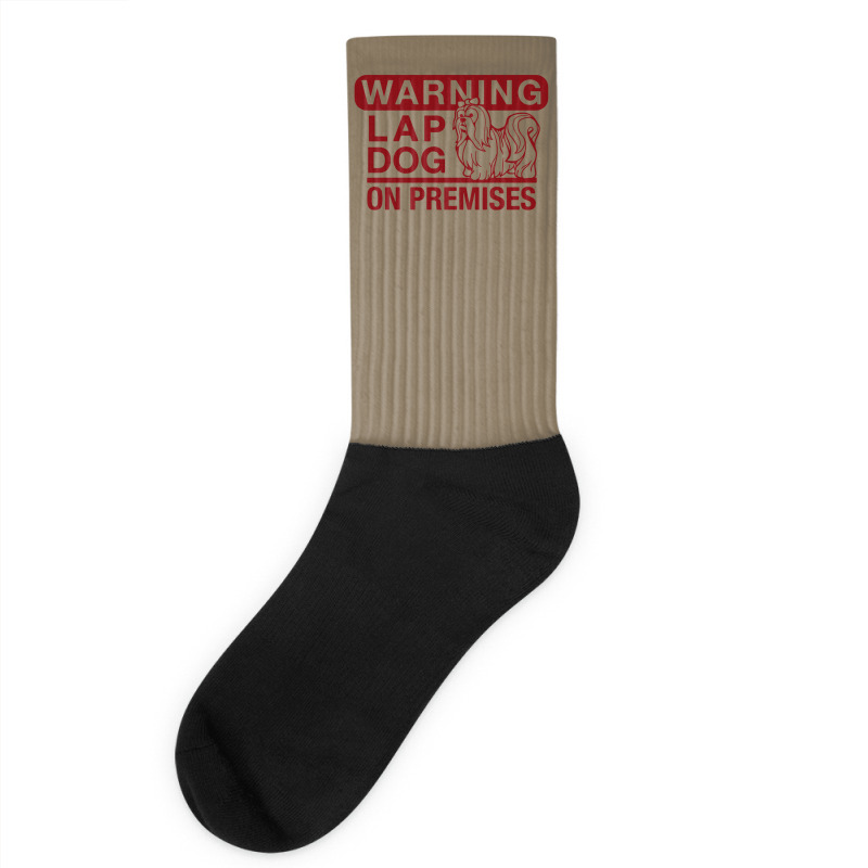 Lap Dog Warning Socks | Artistshot