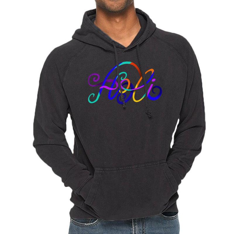 Holi Text Vintage Hoodie | Artistshot