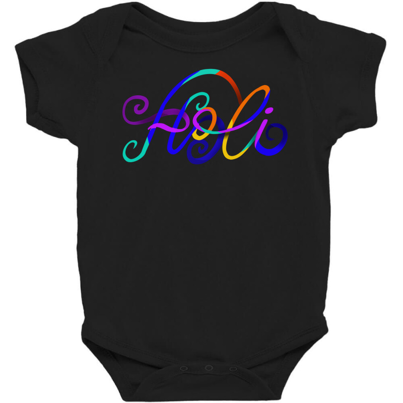 Holi Text Baby Bodysuit | Artistshot