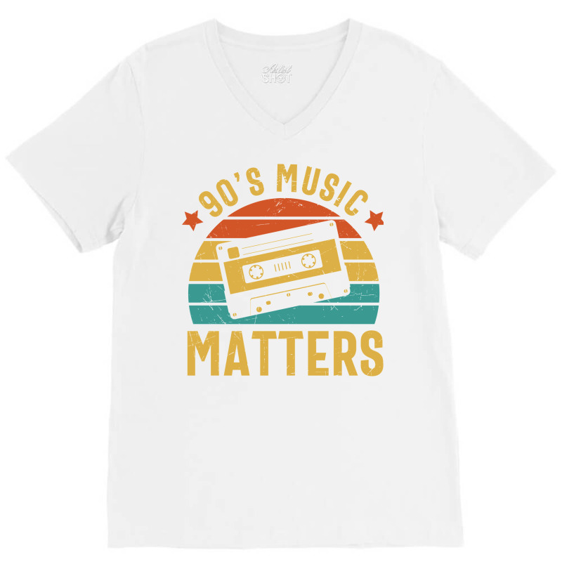 90s Music Matters Classic V-neck Tee | Artistshot