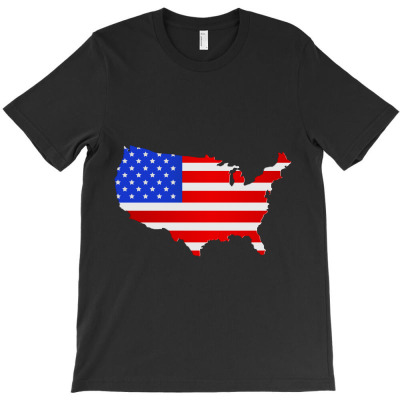 Usa Map 1 United State Of America T-shirt Designed By Dadan Rudiana