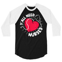 Hospital  Murse  Heart  Nurses  Registered Nurse T Shirt 3/4 Sleeve Shirt | Artistshot