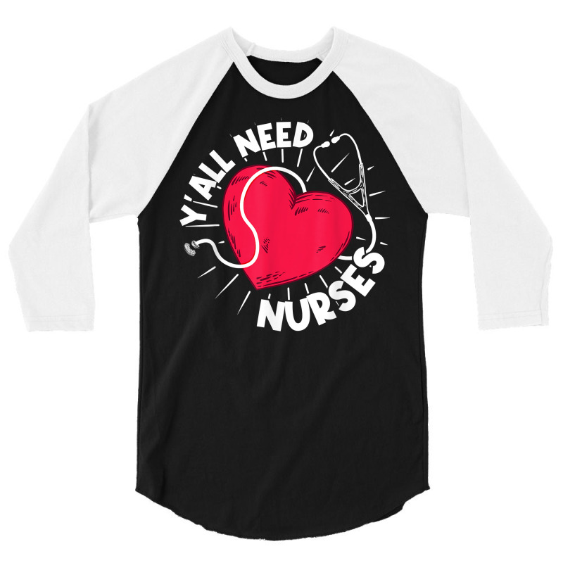 Hospital  Murse  Heart  Nurses  Registered Nurse T Shirt 3/4 Sleeve Shirt | Artistshot