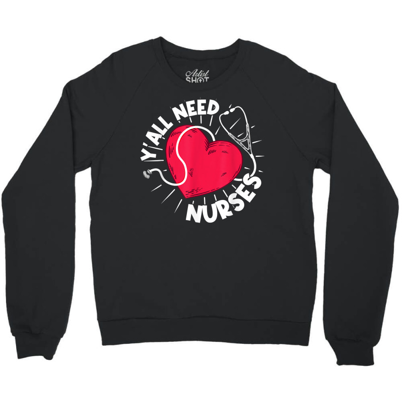 Hospital  Murse  Heart  Nurses  Registered Nurse T Shirt Crewneck Sweatshirt | Artistshot