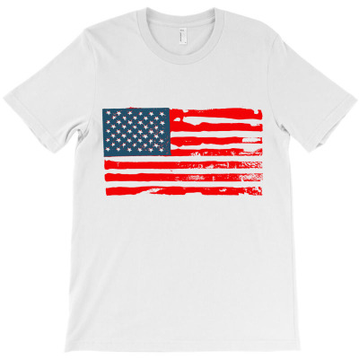 Grunge - American Flag T-shirt Designed By Dadan Rudiana