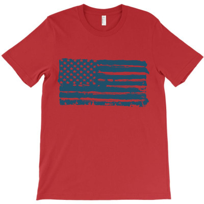 Grunge The American Flag T-shirt Designed By Dadan Rudiana