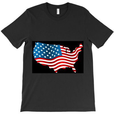 Usa Map United State Of America T-shirt Designed By Dadan Rudiana