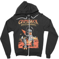 Space Pulp Robot Dinosaur Hero Zipper Hoodie | Artistshot