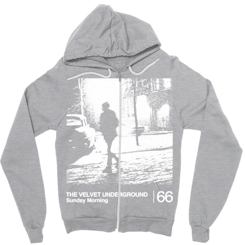 Sunday Morning  The Velvet Underground  Minimalist Graphic Artwork Des Zipper Hoodie | Artistshot