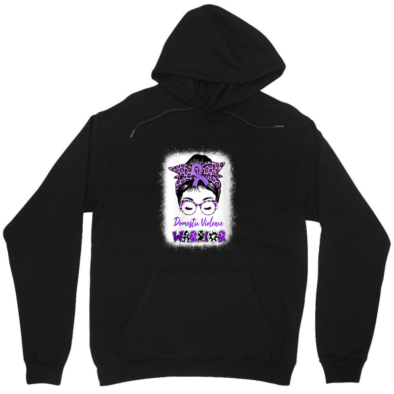 Womens Domestic Violence Awareness Warrior Purple Messy Bun V-neck Unisex Hoodie | Artistshot