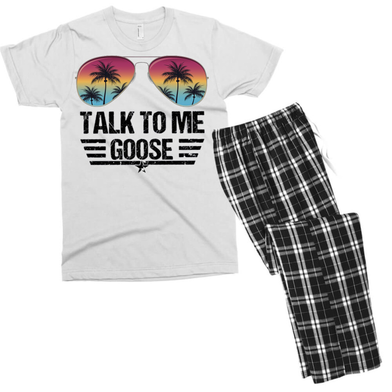 Talk To Me Goose  Classic Men's T-shirt Pajama Set | Artistshot