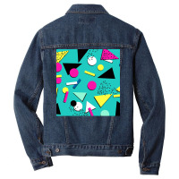 Chips Retro Memphis 80s 90s Design Chiffon Top Men Denim Jacket | Artistshot