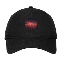 Outer Space Pop Socket Red Galaxy Adjustable Cap | Artistshot