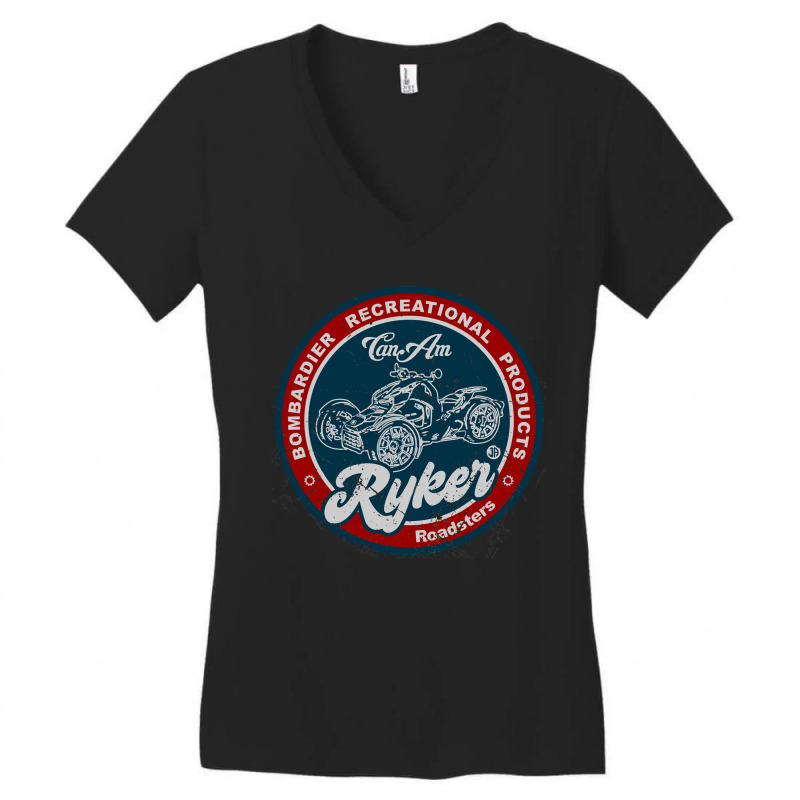 Can Am Ryker Retro Women's V-Neck T-Shirt by SusanLynnHartmann | Artistshot