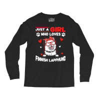 Just A Girl Who Loves Dogs T  Shirt Vintage Just A Girl Who Love Finni Long Sleeve Shirts | Artistshot