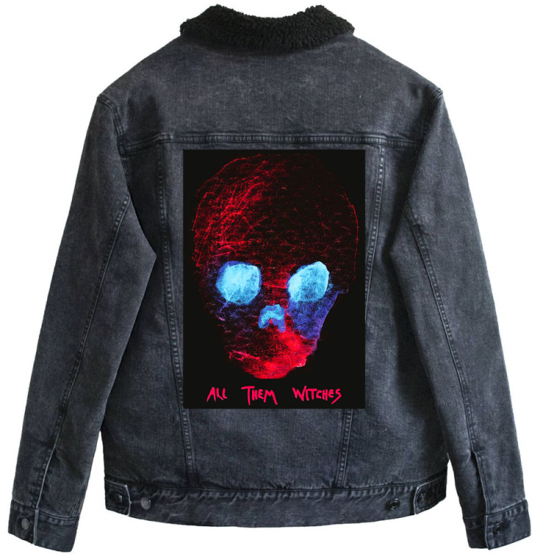 All Them Witches  Atw Red Skull  . Unisex Sherpa-lined Denim Jacket | Artistshot