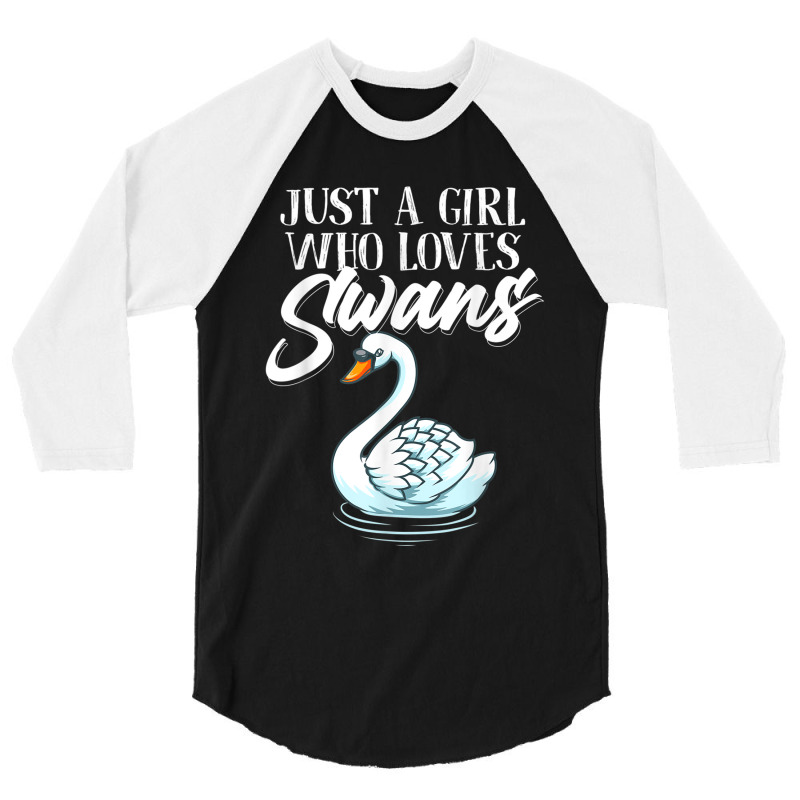 Cool Swan For Women Girls Tundra Trumpeter Swans Lake Animal 3/4 Sleeve Shirt | Artistshot