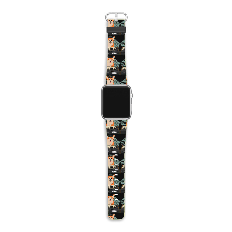 Funny Synthesizer Fan Korgi Corgi Dog Lover Classic Apple Watch Band | Artistshot