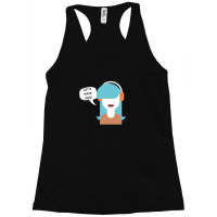 Pop Art Girl With Headphones Drawing Racerback Tank | Artistshot