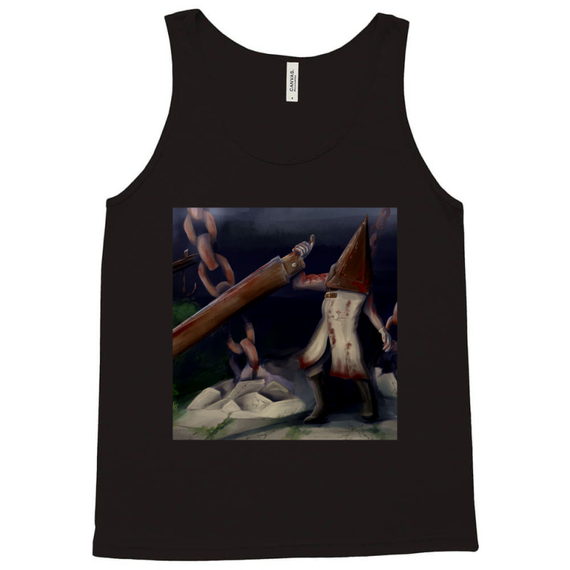 Pyramid Head On Midwich Elementary Tank Top | Artistshot