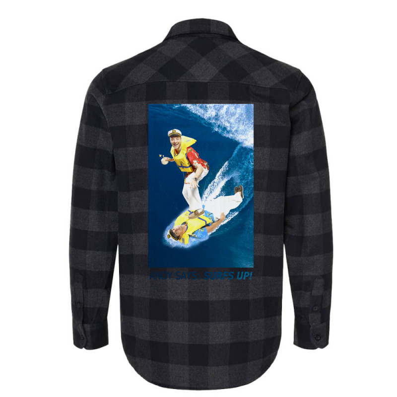 Andy Says Surfs Up! Flannel Shirt | Artistshot