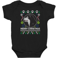 Alaskan Malamute Ugly Christmas Baby Bodysuit | Artistshot