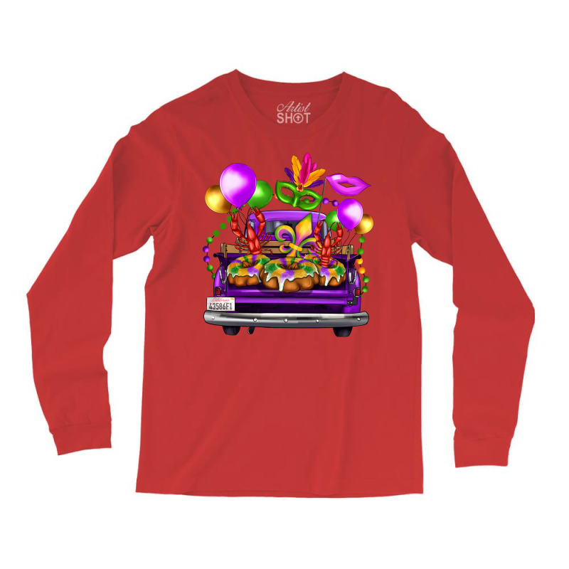 Mardi Gras Farm Truck Long Sleeve Shirts | Artistshot