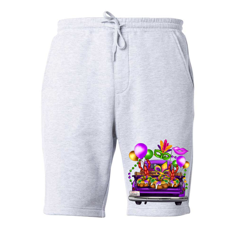 Mardi Gras Farm Truck Fleece Short | Artistshot