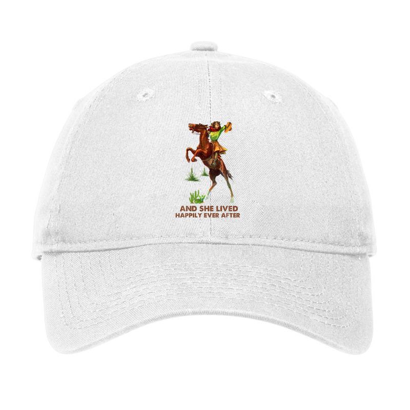 Cowgirl Riding She Lived Happily Ever After Western Country Adjustable Cap by stampfhadjisw | Artistshot