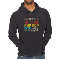 Best Truckin Pop Pop Ever Big Rig Trucker Father's Day Gift Vintage Hoodie | Artistshot