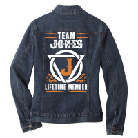 Limited Edition Family Name Team Jones Lifetime Member Ladies Denim Jacket | Artistshot