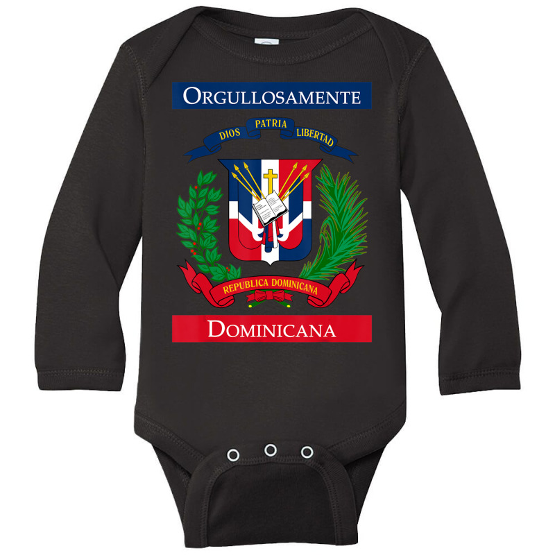 Trending Orgullosamente Dominicana Dominican Flag Long Sleeve Baby Bodysuit by yumgaugeteuda | Artistshot