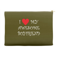 I Love My Boyfriend Accessory Pouches | Artistshot