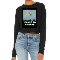 Neco Arc I Want To Believe Cropped Sweater | Artistshot