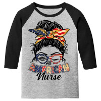 Trending Bleached All American Nurse Messy Bun 4th Of Youth 3/4 Sleeve | Artistshot