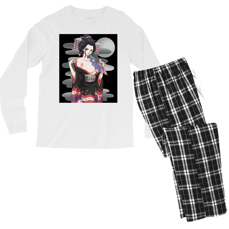 Nico Robin Nip Slip Wano Gear (background) Men's Long Sleeve Pajama Set | Artistshot