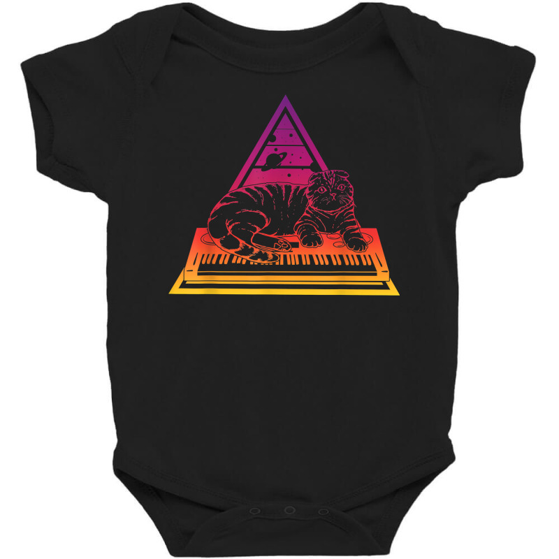 Synthesizer Cat Techno Synth Analog T Shirt Baby Bodysuit | Artistshot